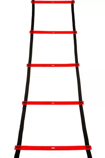 Тренировочная координационная лестница для бега SECO 16 ступеней 8 м, арт. 180203-03, красная